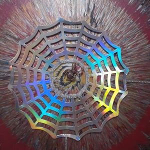 "Radioactive"  Spider 3D Assemblage Art 14x14 inch OOAK Painting